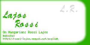 lajos rossi business card